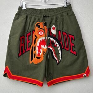NWT RARE READYMADE x BAPE Basket Shorts Khaki Unisex US M